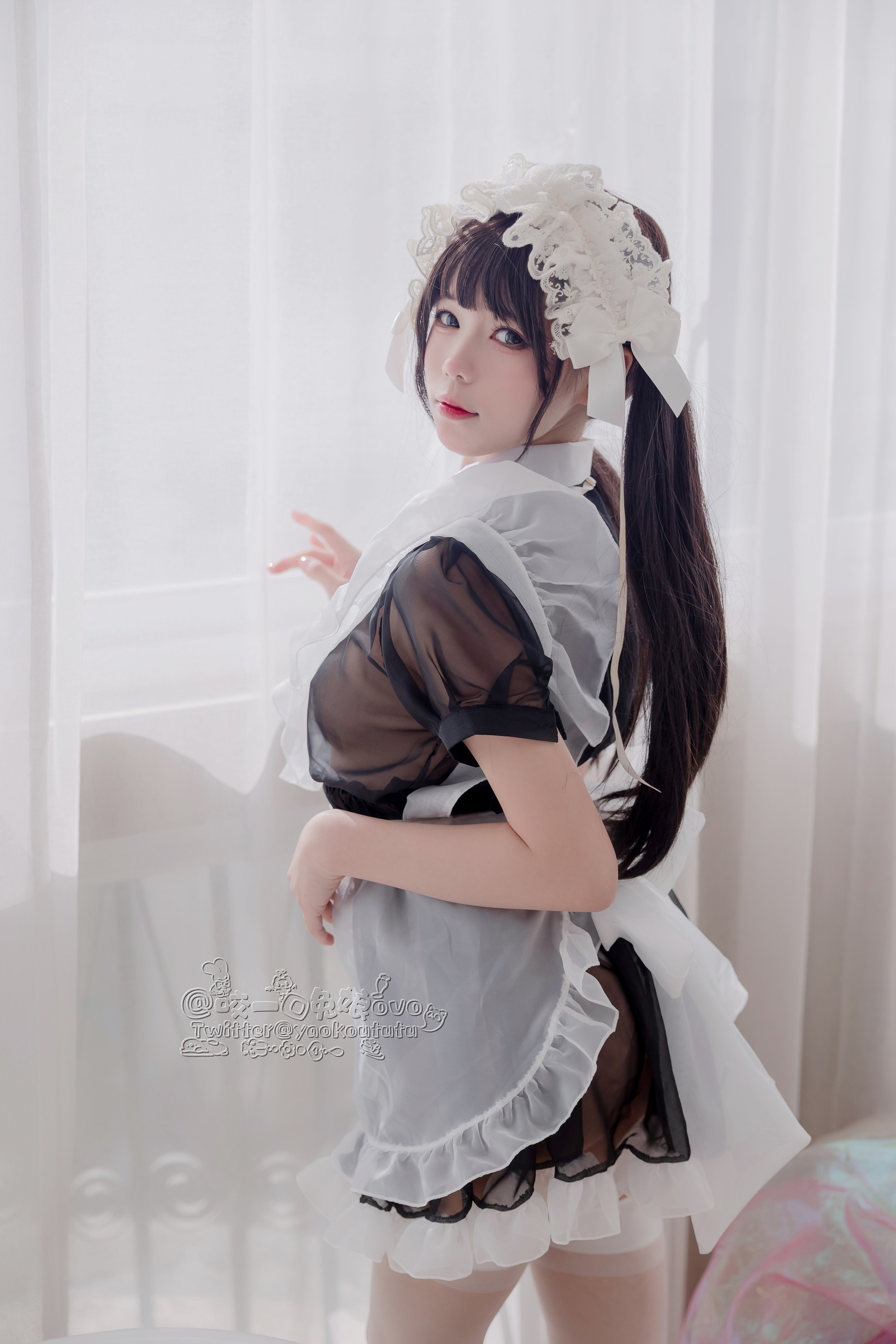咬一口兔娘 - NO.008 (黏黏团子兔) 黑白女仆 [58P]-XikXak
